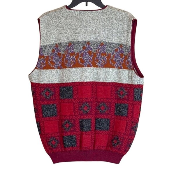 Vintage Baffo Men's Wool Blend Button Up Sleeveless Vest Italy Size Large - Picture 2 of 7